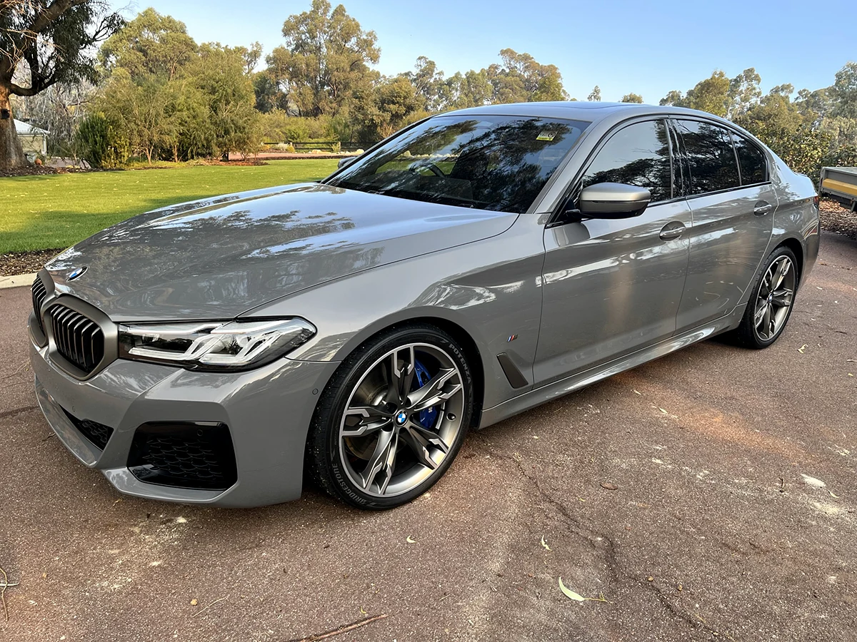 Refined silver BMW after professional paint detailing